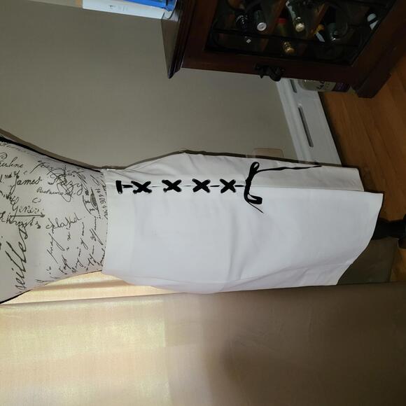 Zara Dresses & Skirts - Zara White Pencil Skirt with Black Laces, TRL Collection, Size XS, New with Tags
